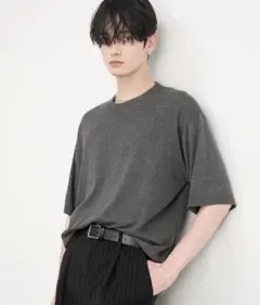 【CIYOT】新品タグハイゲージ半袖ＵネックサマーニットTシャツウォッシャブルのサムネイル