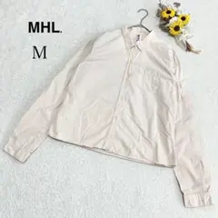 【MHL.】長袖 シャツ 羽織り ピンク系 カジュアル シンプル 普段着 無地Mのサムネイル