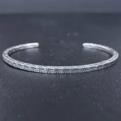 美品✨ 希少 ララクリスティー バングル アラベスク 925 シルバー 白