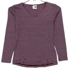 美品 NORTH FACE ボーダーロンT レディースS