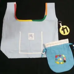 エコバッグ＆巾着＆チャーム3点セットSnowMan「カリスマックス」ハンドメイド