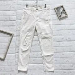 Mansart スキニーパンツ オフホワイト ストレッチ シンプル カジュアル