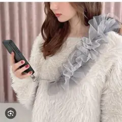 グレイル チュールフリルショルダーストラップ　スマホ