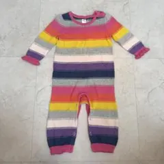 baby GAP ストライプロンパース 12-18ヶ月