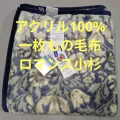 アクリルニューマイヤー毛布一枚ものV＆Aブルー