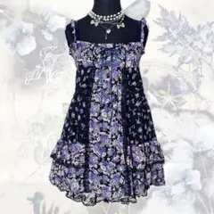 y2k axes femme 花柄 レースフリル フェアリーグランジ 森ガール