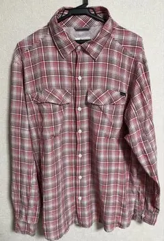 Columbia 長袖シャツ XL レッド系チェック