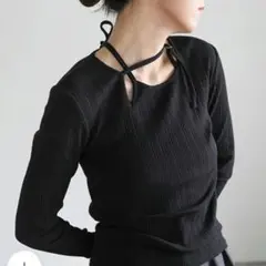 【新品】 SELECT MOCA チョーカーリブ長袖カットソー