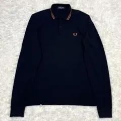 FRED PERRY 長袖ポロシャツ ブラック Sサイズ M3636