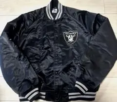 90s USA製 RAIDERS スタジャン chalk line ブラックL - メルカリ