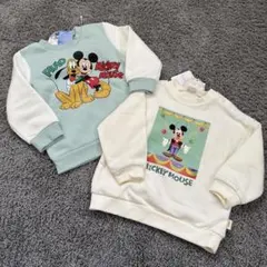 95cm 新品未使用タグ付き　裏起毛トレーナー ディズニー　ミッキー　2セット
