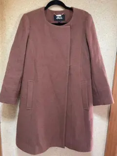 ◆1078◆JILLSTUART ノーカラーコート ブラウン Mサイズのサムネイル