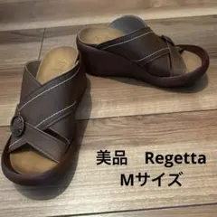 美品 リゲッタカヌー 厚底 コンフォートサンダル ブラウン バックル Mのサムネイル
