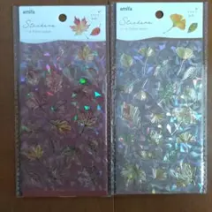 amifa シール Fallen leaves 2枚セット