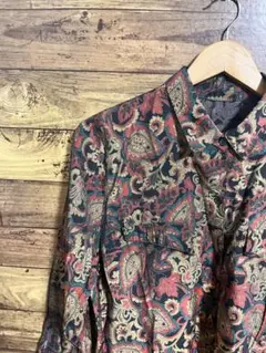 ペイズリー柄シャツ　レディースブラウス　古着