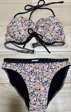 花柄 ドット柄 セパレート水着 4点セットのサムネイル