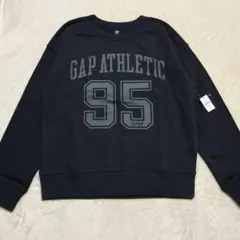 【新品】GAP Kids ロゴ スウェット トレーナー 黒 140