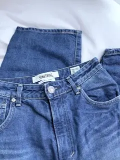 SOMETHING バルーンデニムパンツ ワイド ハイライズ 日本製のサムネイル