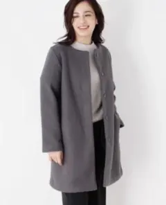 Dreskip カットスポンジ丸首コート