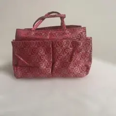 ハート柄 ミニトートバッグ レッド