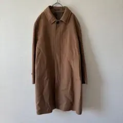 ロング丈ウールコート アウター　ウール100% ベージュ　サイズLL
