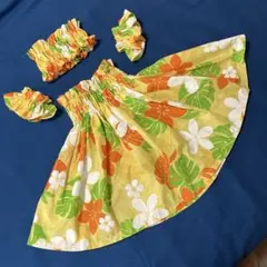 女の子　フラダンス パウスカート セットアップ　キッズのサムネイル
