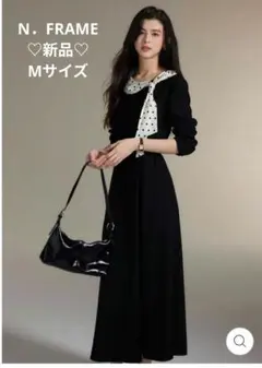 未使用タグ付☆Knuth Marf バックシアードレス ワンピース 結婚式 M 