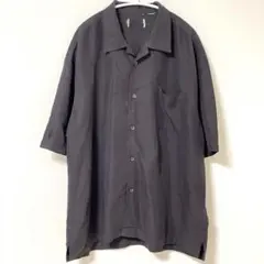 美品 キャバン CABaN 日本製L相当 コットン BD長袖 シャツ ネイビー