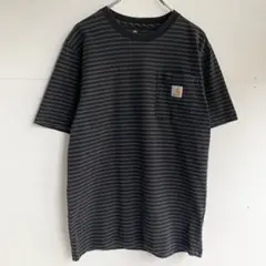 カーハート ボーダーTシャツ ポケT ヴィンテージ 古着 carhartt