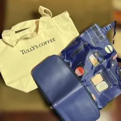 TULLY'S COFFEE キャンバス トートバッグ　ちふれ化粧品エコバッグのサムネイル