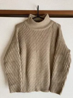 【再・お値下げ】te chichi ベージュ タートルネック ニット セーター