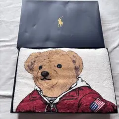 88×180cm ラルフローレン　バスケットボールベア　バスタオル　タオルケット