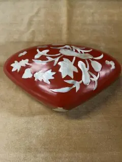 貝合わせ　紅梅香合　福田芳郎作 貝合わせ 紅梅香合 福田芳郎作