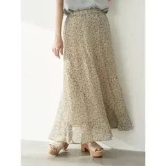 earth music&ecology  花柄 シフォン マーメイド スカート
