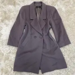 【美品】レリアン カシミヤ混 ロングコート 13+ グレージュ系