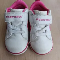 コンバース ベビーシューズ ホワイト/ピンク 14.0EE
