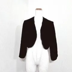 MB ベロア ブラック ボレロ 七分袖 ベルベット 羽織り フォーマル