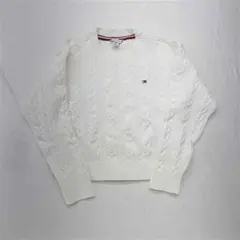 ★トミー ヒルフィガー ケーブルニットセーター ホワイト系 キッズ