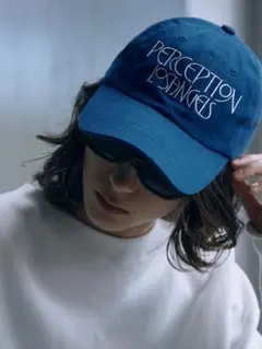 新品未使用タグ付き CREDONA【THE C】MESSAGE CAP ブルー