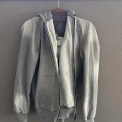 グレー フルジップ パーカー Lサイズ