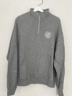 huf ハーフジップ スウェット　ユニセックスSサイズ　グレー　メンズレディース