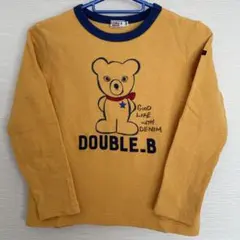 ミキハウス　ダブルビー　長袖カットソー　ロンT 130cm イエロー