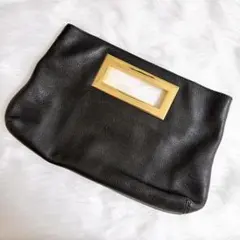 【マイケルコース】クラッチバッグ/レザー/黒/ゴールド金具/セカンドバッグのサムネイル