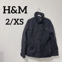 H&M ブラック ジャケット US 2/XSサイズ　アウター　ブルゾン