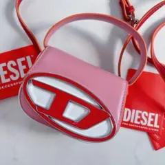 極美品✨DIESEL ワンショルダー 1DR カウレザー XS ピンク Dロゴ