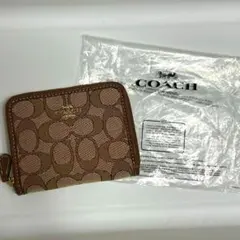 【新品】 コーチ COACH シグネチャー アラウンド 二つ折り 財布