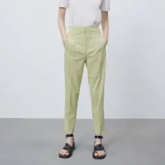 ZARA ギンガムチェック パンツ