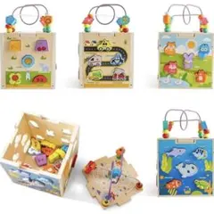 知育玩具 多機能おもちゃボックス 指先訓練 木のおもちゃ 知育玩具 色認知