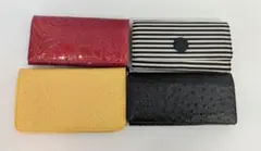 【すべて未使用】キプリング＆本革財布入り レディース長財布 4点セットまとめ売りのサムネイル