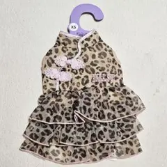 【匿名配送】ANNA SUI ヒョウ柄チャイナワンピース XS 犬服のサムネイル